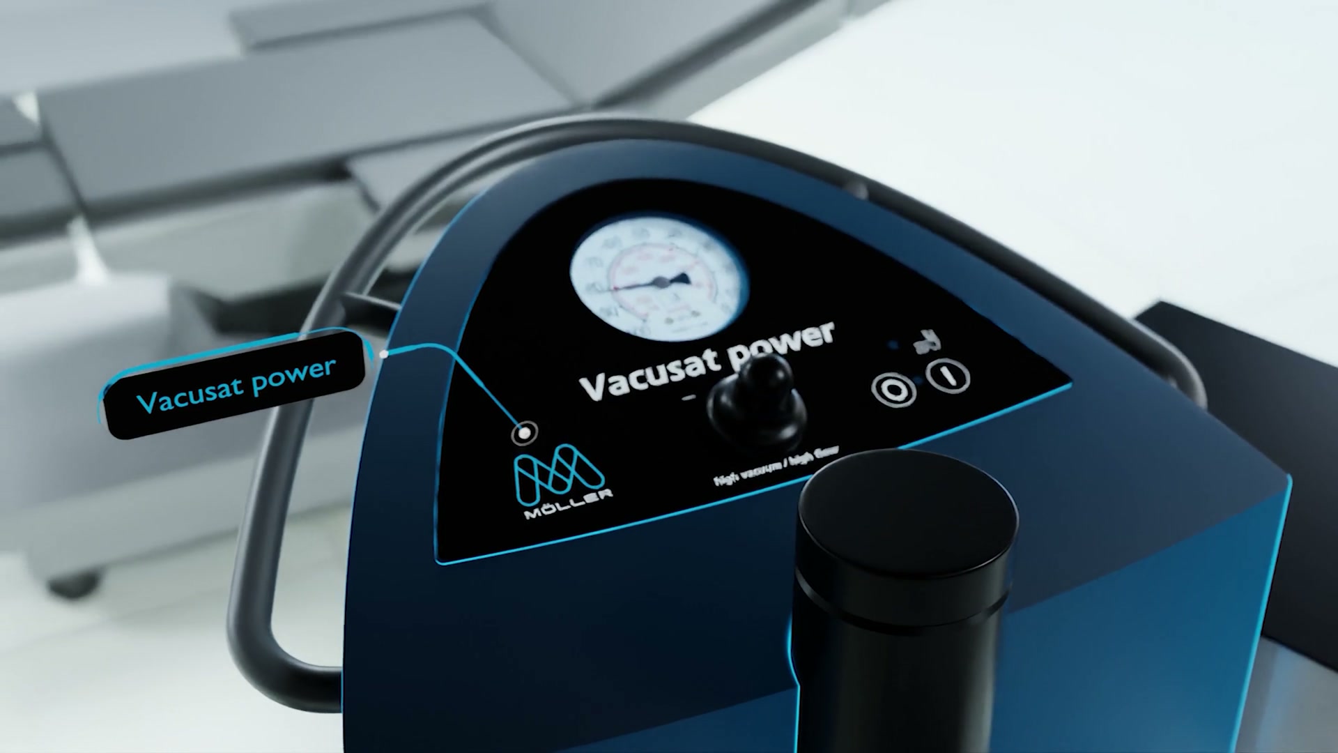 Photorealistisches 3D-Rendering Möller Vacusat power Bedienpanel